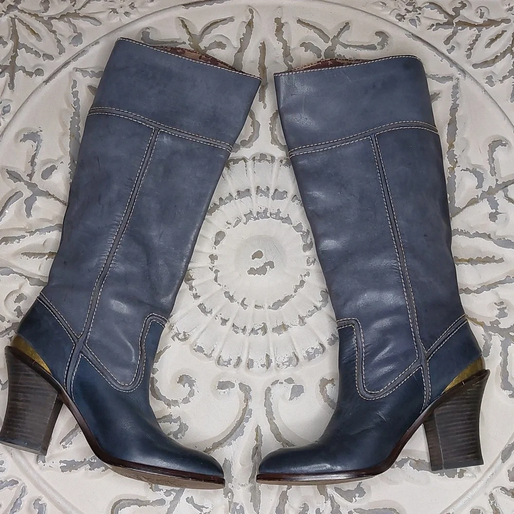 Lucky Brand Elena Boot In Blue 8.5 - Picture 16 of 16